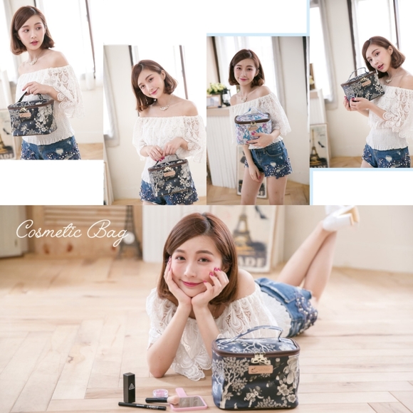 Waterproof Corgi Artist Travel Makeup Cosmetic Bag - Picture 3 of 8